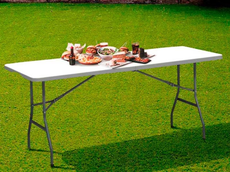 Renta de Mesa Rectangular Plegable en Saltillo
