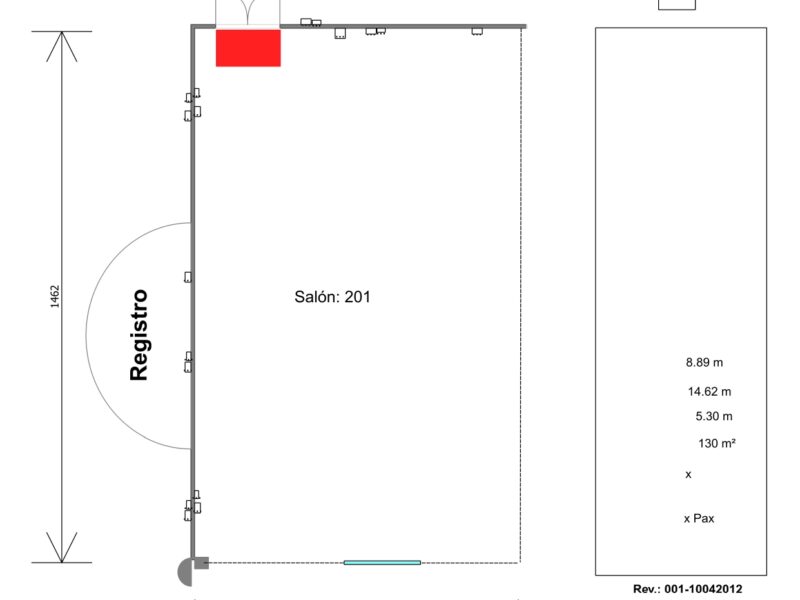 Renta de Salón 201 para posadas en Cintermex