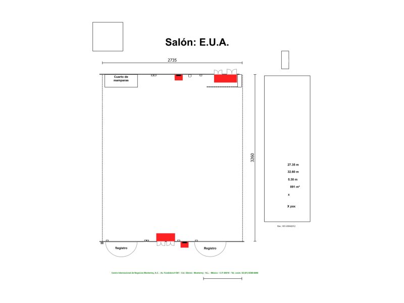 Renta de Salón EUA para posadas en Cintermex