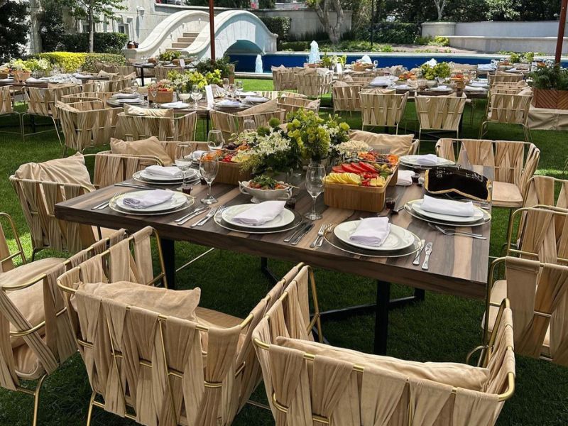 Renta de Mesas Línea Wood para eventos