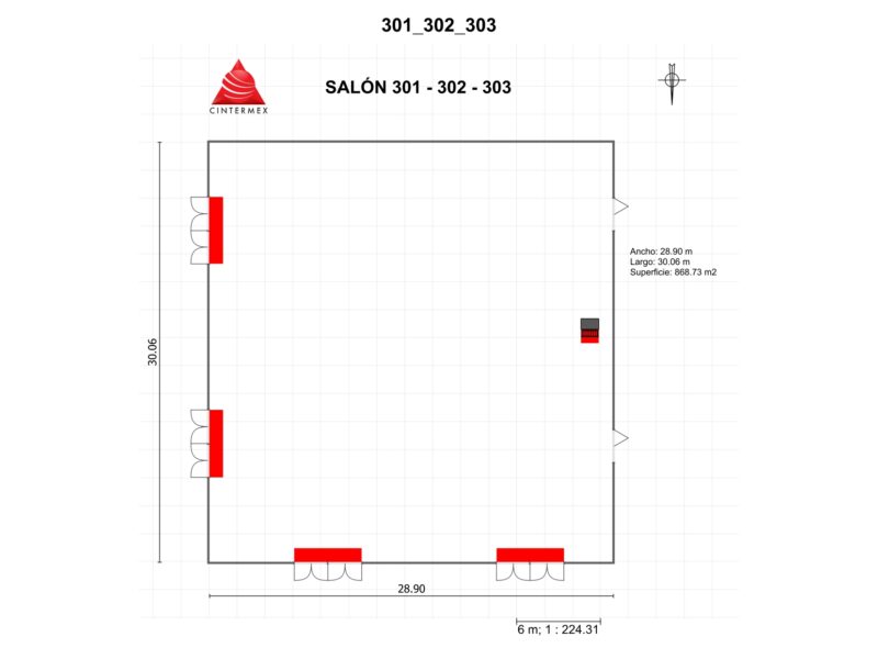 Renta de Salón 301-302-303 para posadas en Cintermex