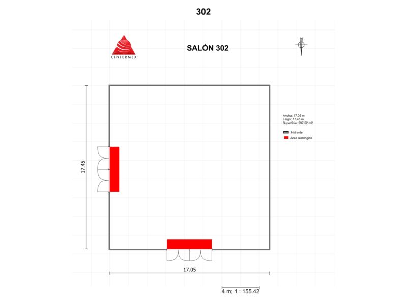 Renta de Salón 302 para posadas en Cintermex