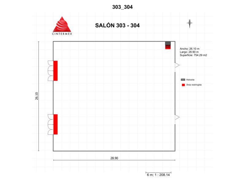 Renta de Salón 303-304 en Cintermex