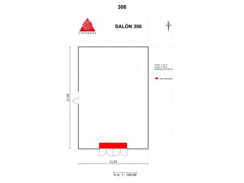 Renta de Salón 306 para posadas en Cintermex