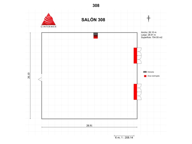 Renta de Salón 308 en Cintermex